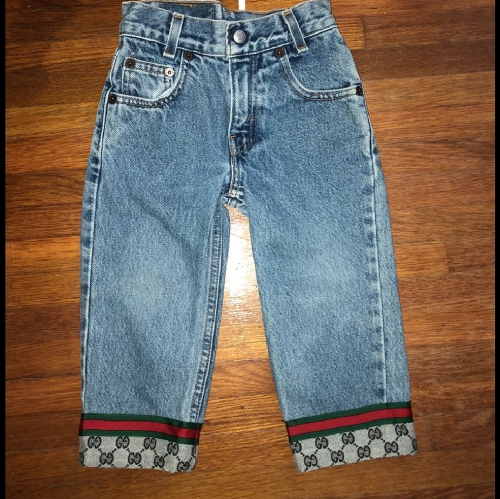Levi's custom w/Gucci embellishments